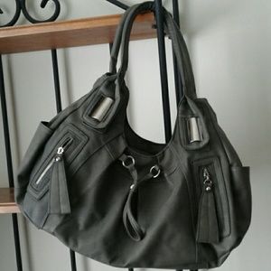 Casual grey hand bag